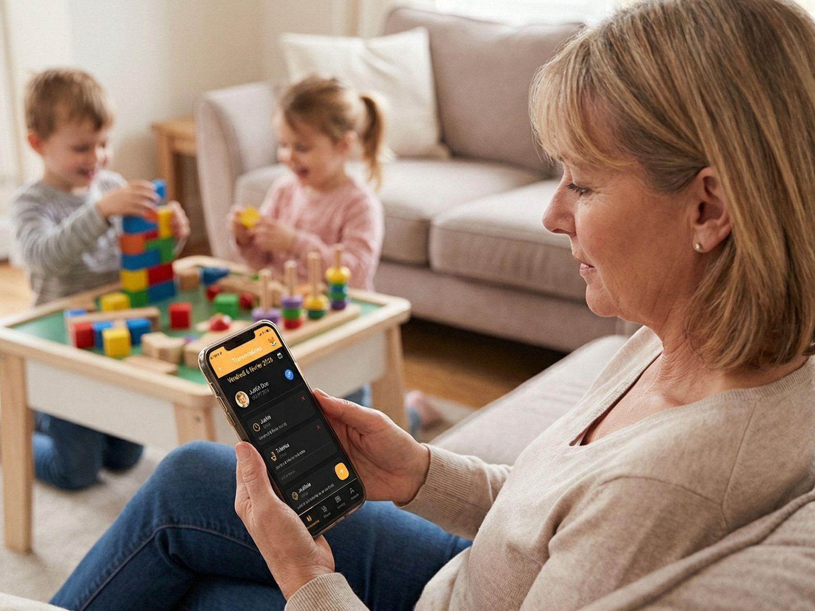 Enfants à la crèche